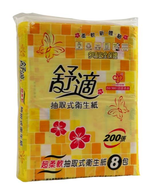舒適抽取式衛生紙100抽 | 8 入 #40021191