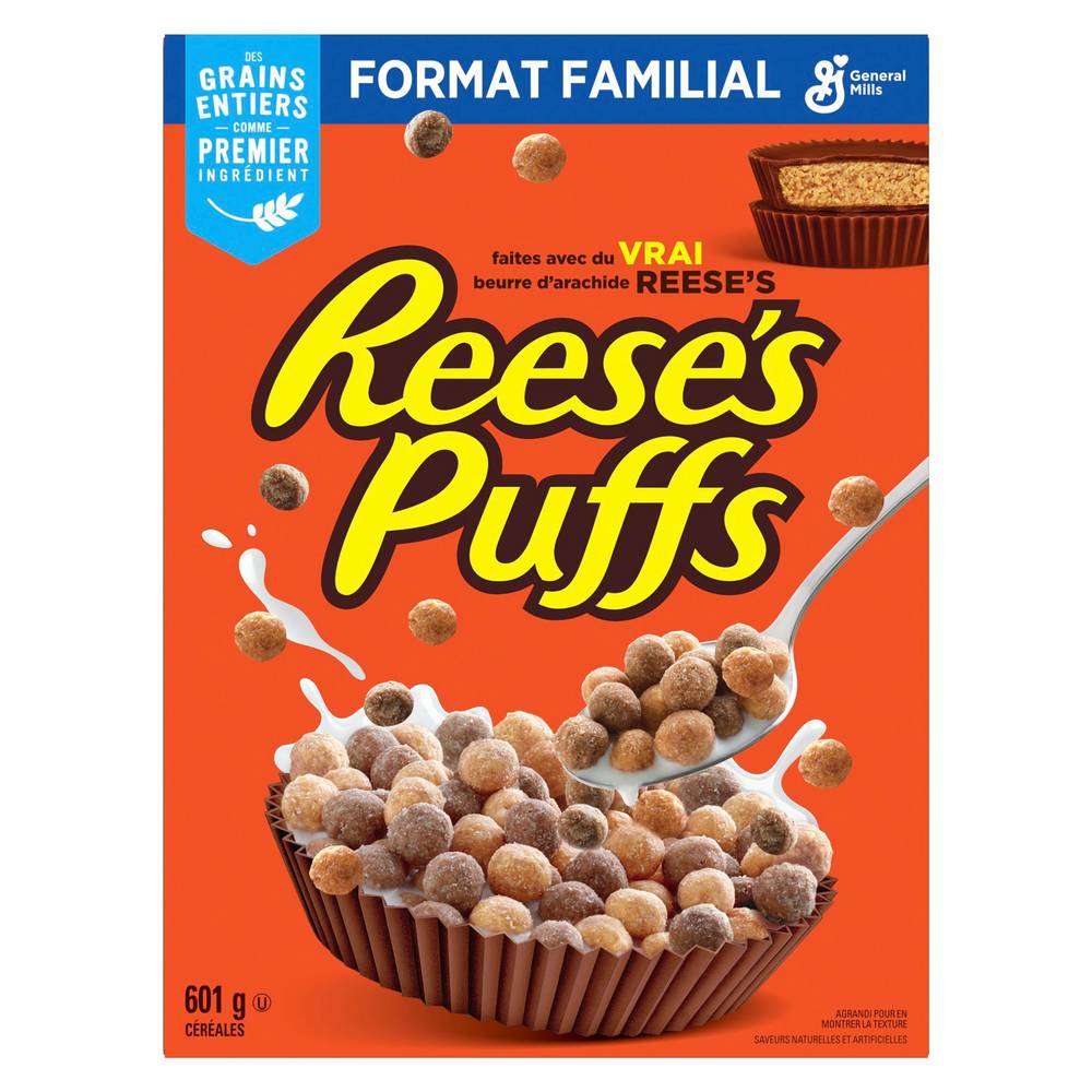 Reese's Puffs Family Size Cereal, Peanut Butter Chocolate (601 g)