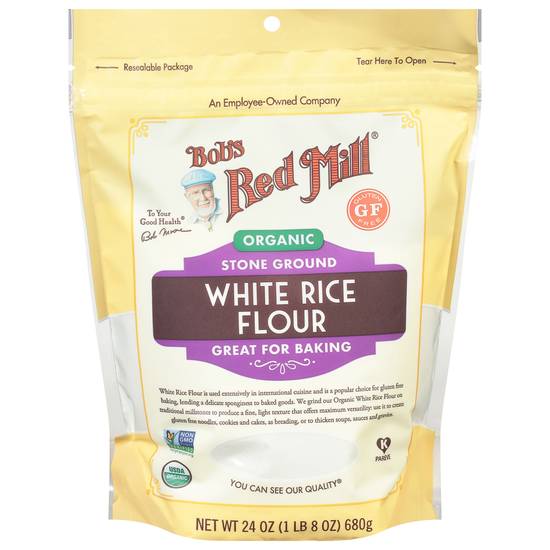 Bob's Red Mill Organic Stone Ground White Rice Flour (24 oz)