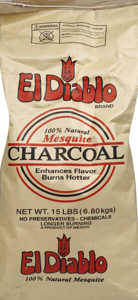 El Diablo 100% Natural Mesquite Charcoal (15 lbs)