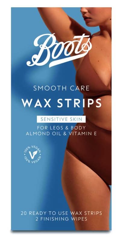 Boots Smooth Care Wax Strips Sensitive Legs & Body (22 pack)