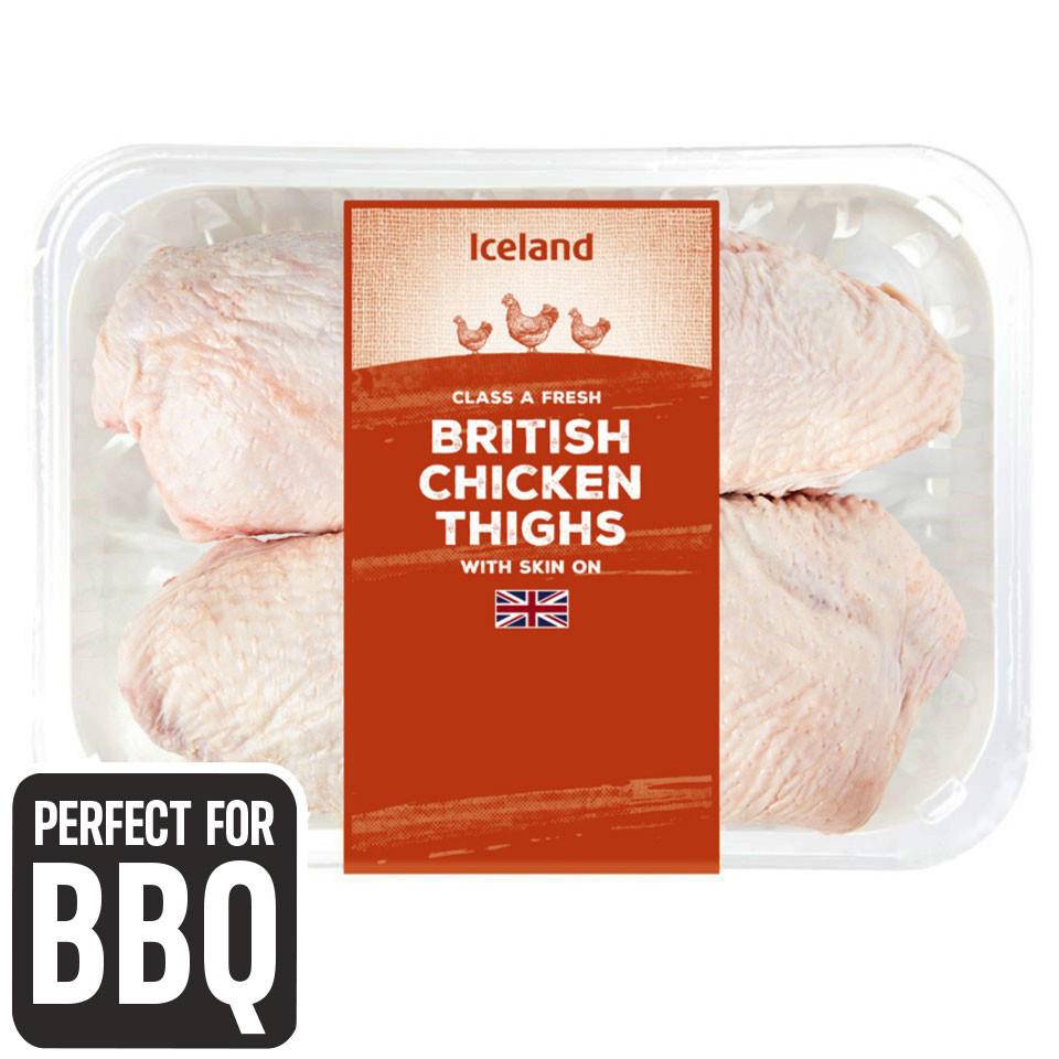 Iceland Class a Fresh British Chicken Thighs With Skin