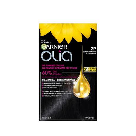 Garnier Olia No Ammonia Oil Powered Permanent Hair Colour (2p black platinum)