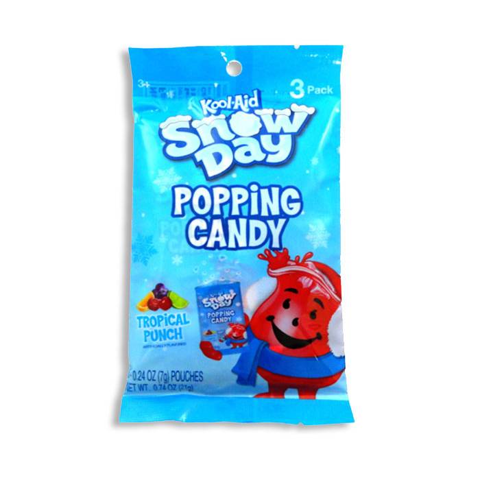 HOLIDAY * KOOL-AID SNOW DAY POPPING CANDY TROPICAL PUNCH