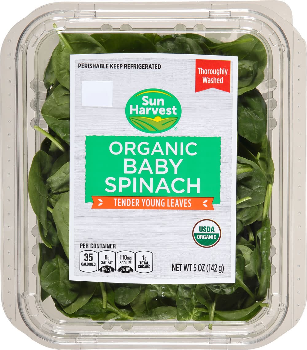 Sun Harvest Organic Baby Spinach (5 oz)