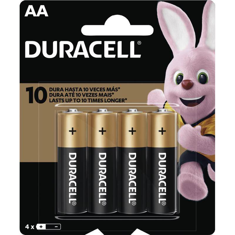 Duracell pilha alcalina aa (4 un)