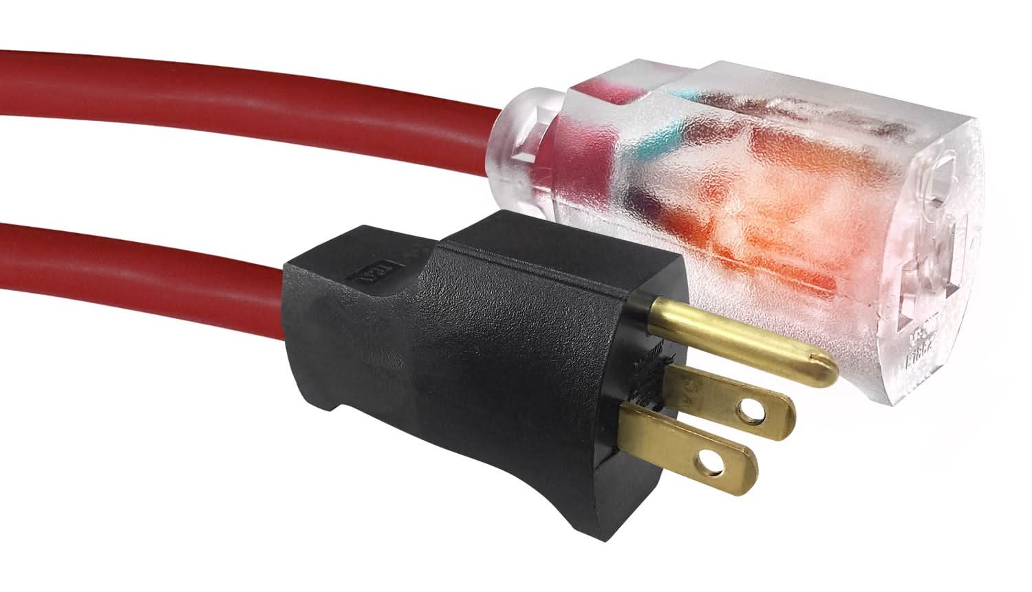 ACE Indoor Or Outdoor 50 Ft. L Red Extension Cord 14/3 Sjtw