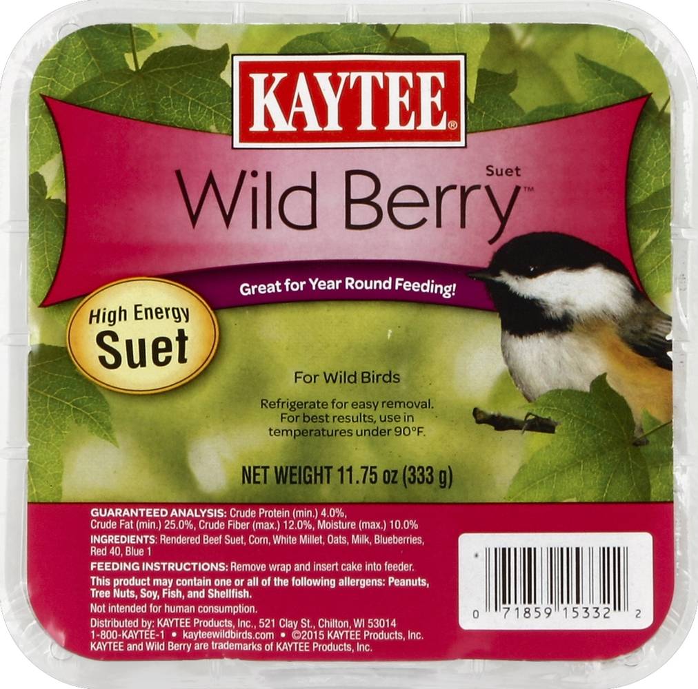 Kaytee Suet Wild Birds, Wild Berry (11.75 oz)