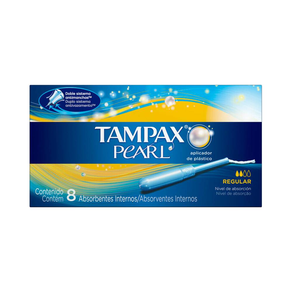 Tampax tampones con aplicador pearl (8 un)