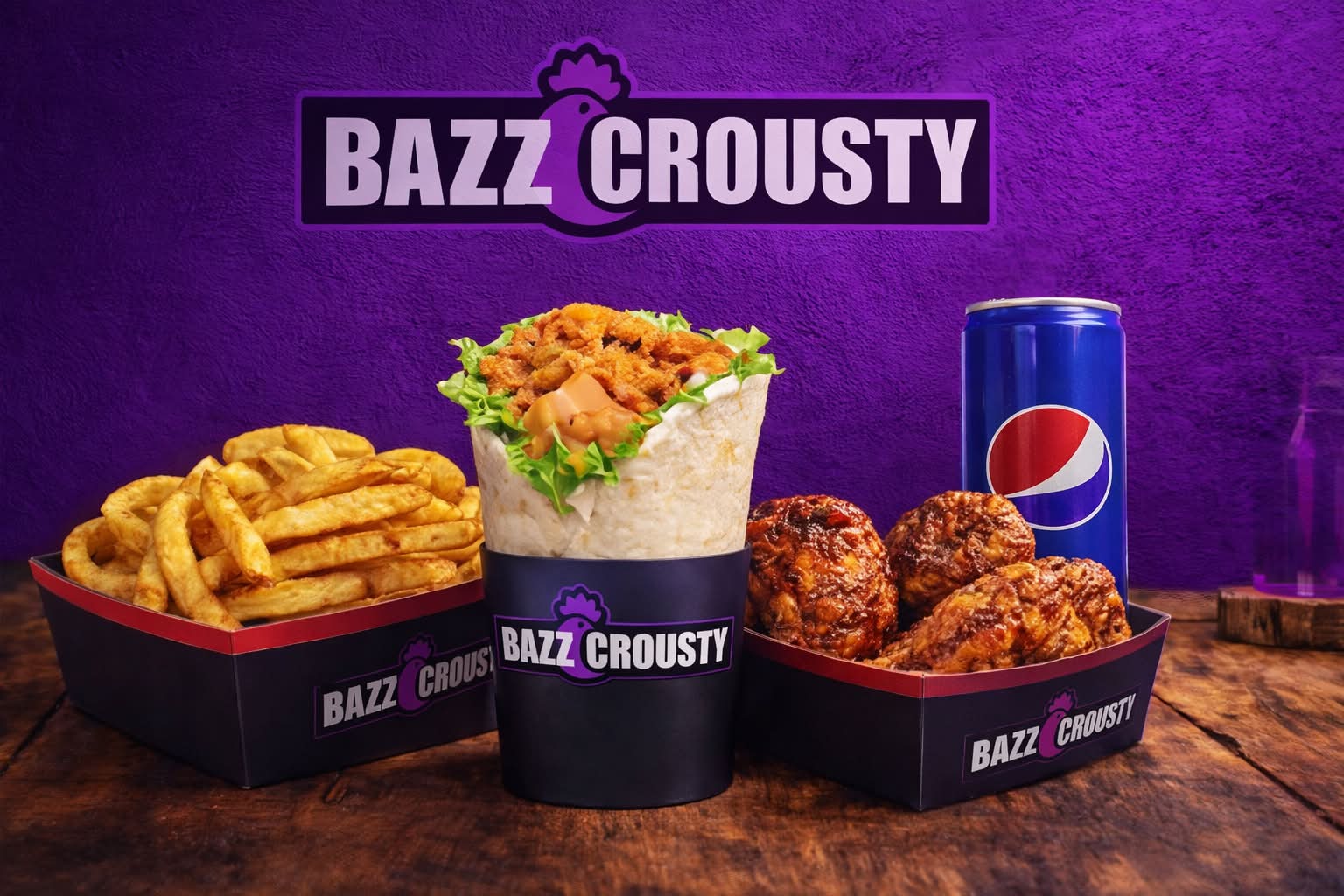 MENU BAZZ’WRAP 🌮🍗🍟🥤