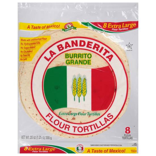 La Banderita Extra Large Flour Tortillas (8 ct)