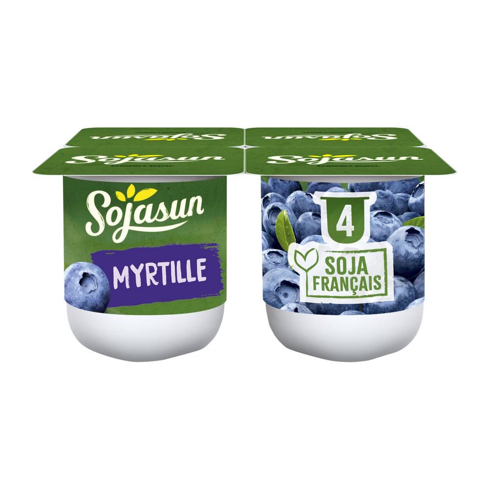 Sojasun - Spécialité au soja sucrée myrtilles mixés (4  pièces)