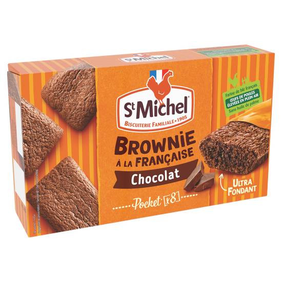 St Michel - Brownie pocket chocolat (8 pièces)