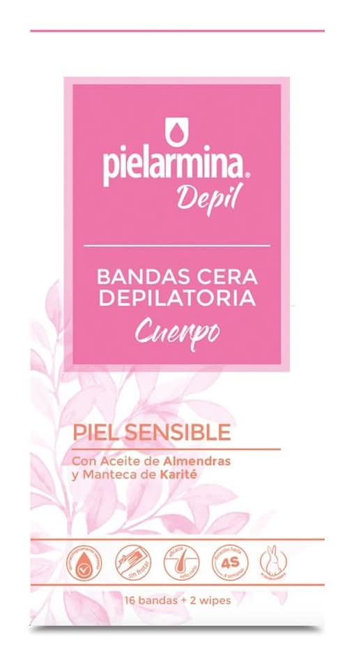 Bandas Cera Depilatoria Pielarmina Depil Cuerpo Piel Sensible 16 un
