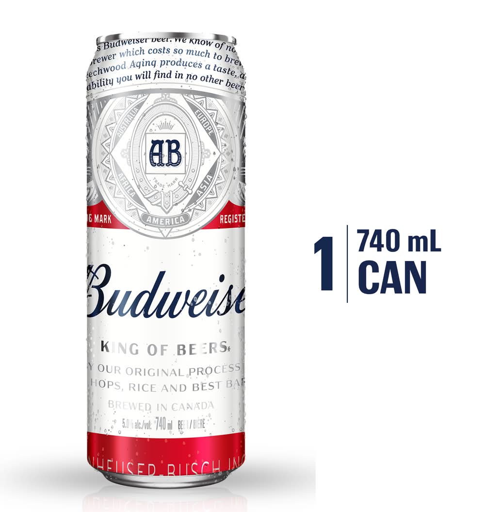 Budweiser Pale Lager Beer (740 ml)