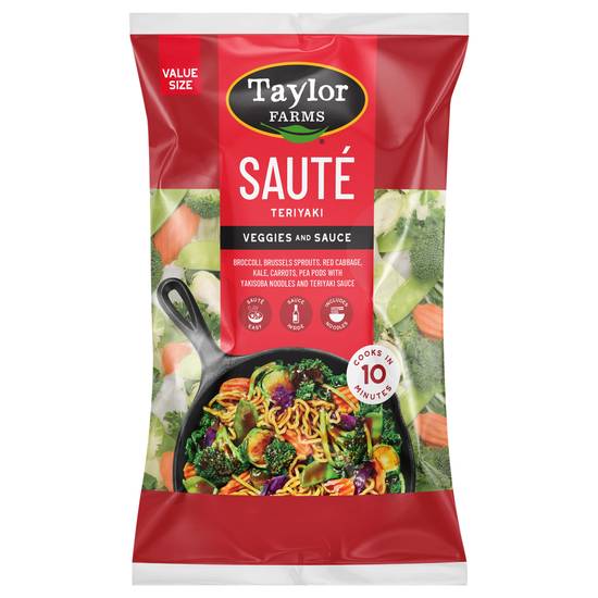 Taylor Farms Teriyaki Veggies and Noodles Sauce Meal Kit