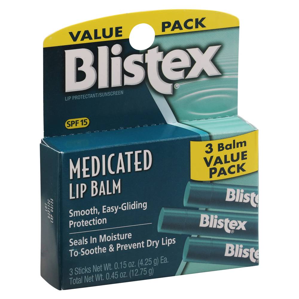 Blistex Medicated Lip Balm (3 ct)