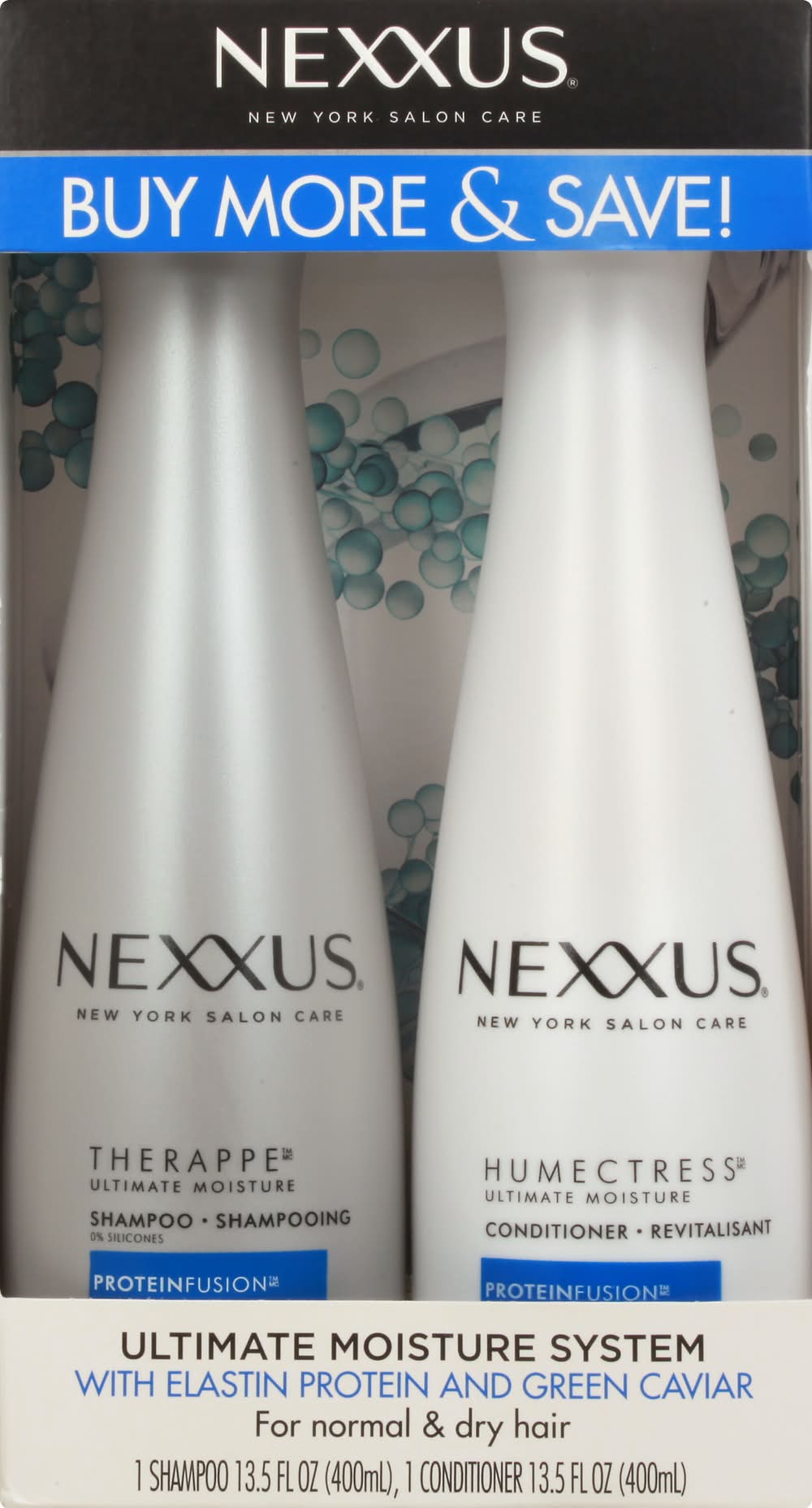 Nexxus Ultimate Moisture System With Elastin Protein and Green Caviar Shampoo & Conditioner (13.5 fl oz)