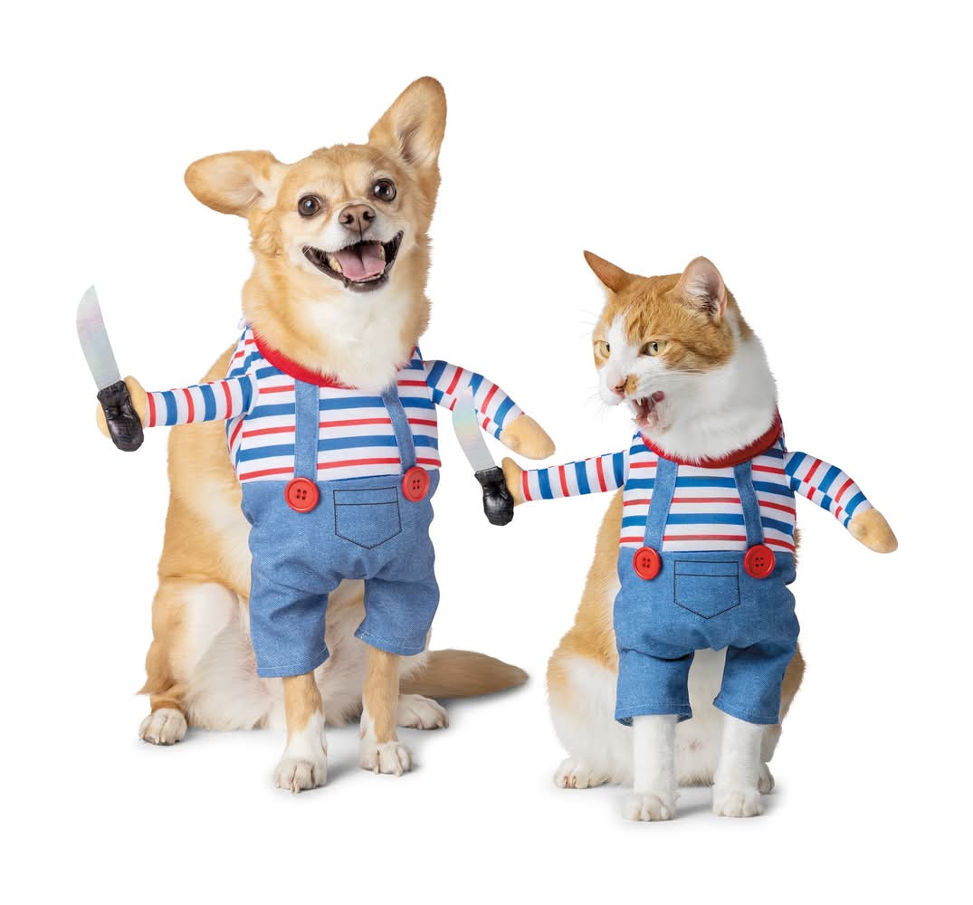 Thrills & Chills® Doll with Knife Dog & Cat Costume (Color: Multi Color, Size: Medium)