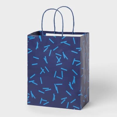Spritz Gift Bag With Sprinkles, Small , Navy