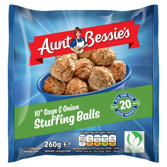 Aunt Bessie's Sage & Onion Stuffing Balls (10 ct)