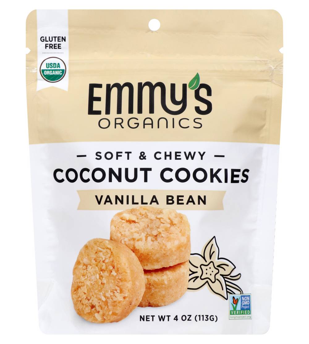 Emmy's Organics Original Coconut Cookies, Vanilla Bean (4 oz)