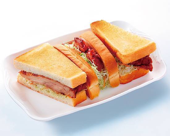 照燒雞腿排烤土司 Toasted Toast with Teriyaki Chicken Thigh Chop