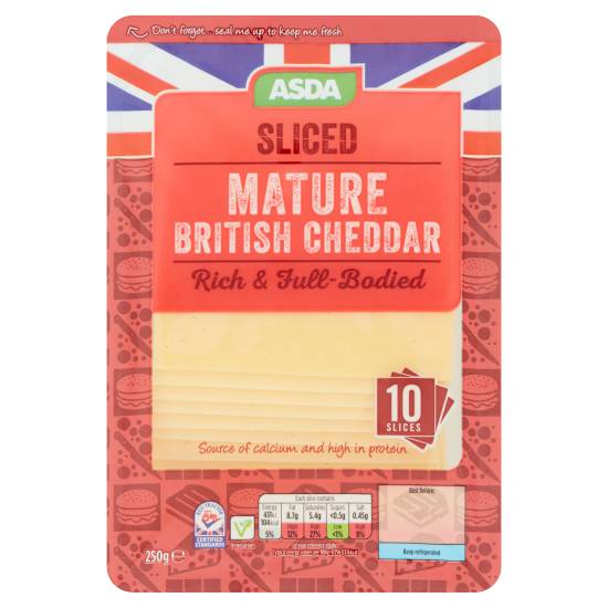 ASDA Sliced Mature British Cheddar (250g)