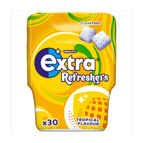 Extra Refreshers Sugarfree Chewing Gum Bottle ( tropical)