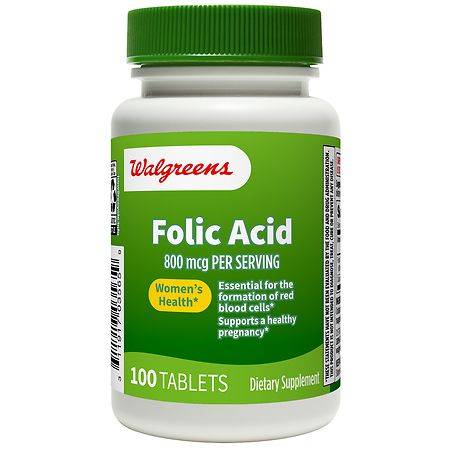 Walgreens Folic Acid 800mcg - 100.0 ea