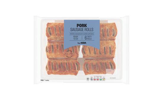 Asda Pork Sausage Rolls 6 x 60g (360g)
