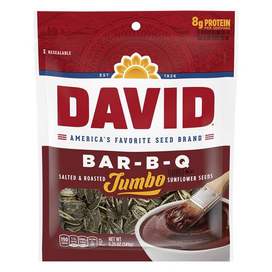 David Jumbo Bar-B-Q Sunflower Seeds 5.25oz