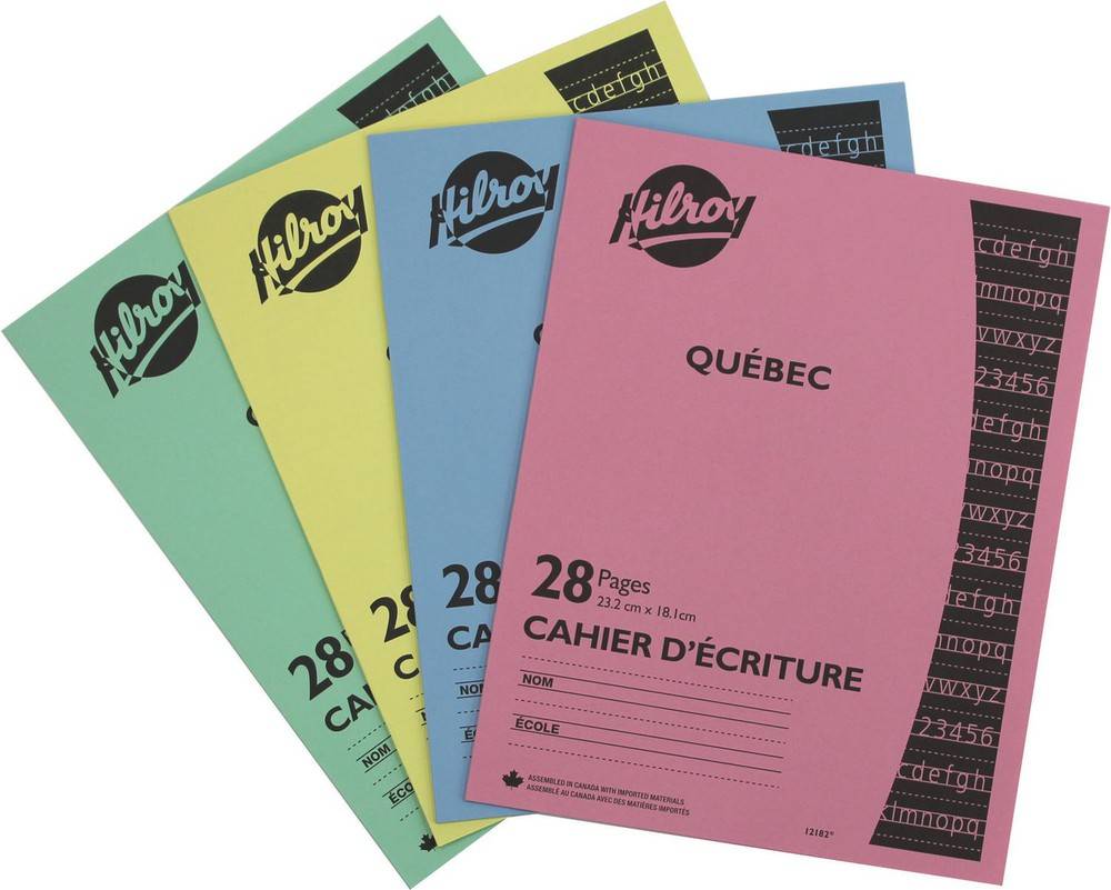 Hilroy cahier d'écriture ligné québec (1 unité) - québec stitched exercise book (1 unit)