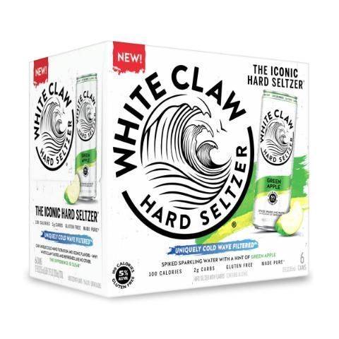 White Claw Hard Seltzer Green Apple 6 Pack 12oz Can