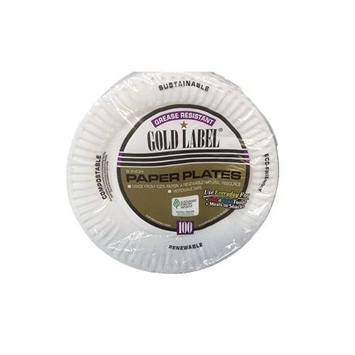 Gold Label 9 In Coated Paper Plates