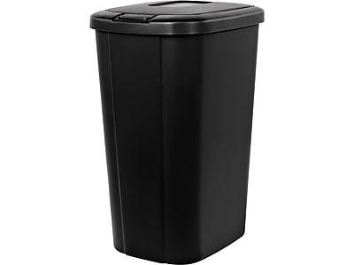 Hefty Polypropylene Trash Can With Lid (black)