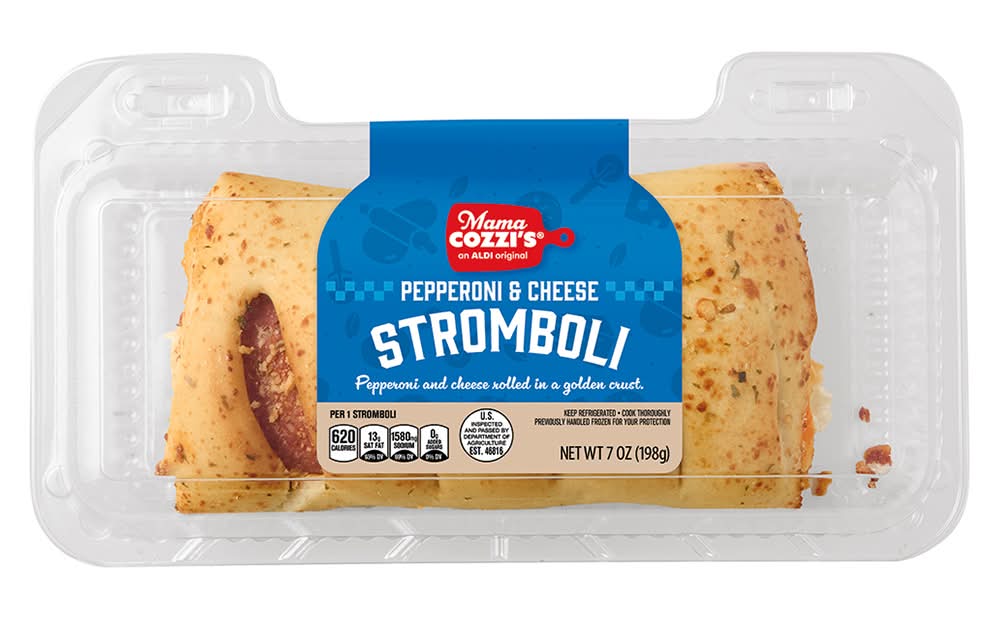 Mama Cozzi's Pizza Kitchen Stromboli Rolled in Golden Crust, Pepperoni & Cheese (7 oz)