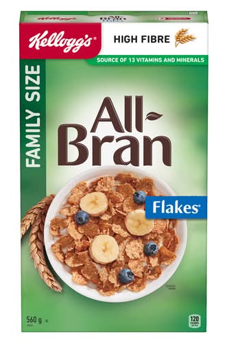 All-Bran Flakes Cereal, Family (560 g)