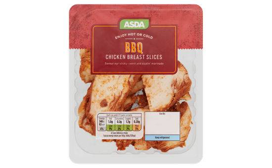 ASDA BBQ Chicken Breast Slices 180G