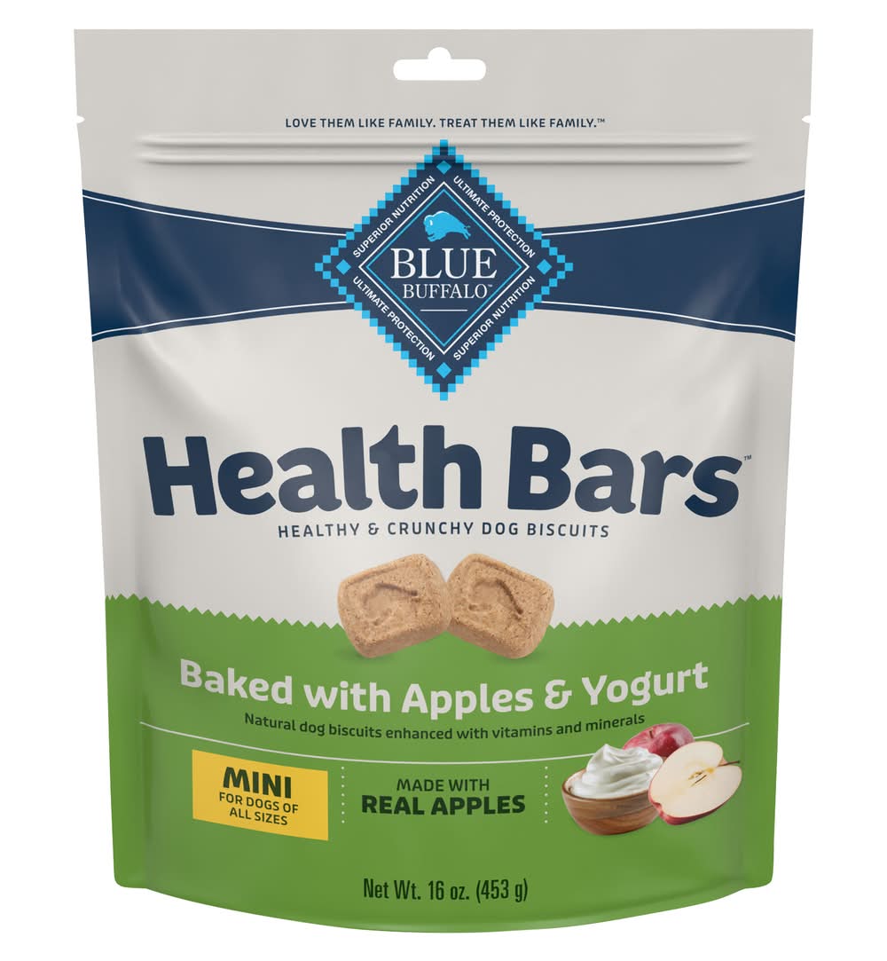 Blue Buffalo Mini Health Bar Apple and Yogurt Crunchy Dog Treats (16 oz)