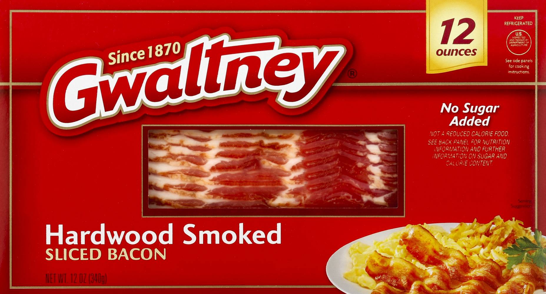 Gwaltney Hardwood Smoked Sliced Bacon (12 oz)