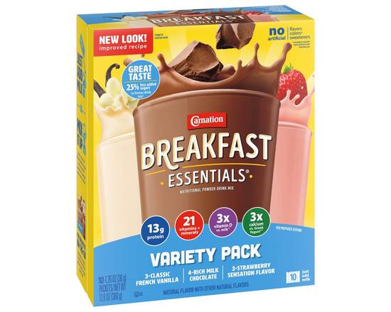 Carnation · Breakfast Essentials Nutritional Drink Variety Pack (10 x 1.3 oz)