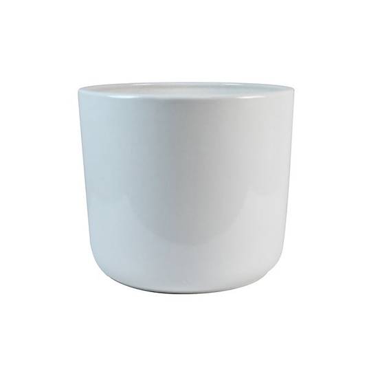 Everhome™ 14" x 12" Large Simple Round Stoneware Planter in White