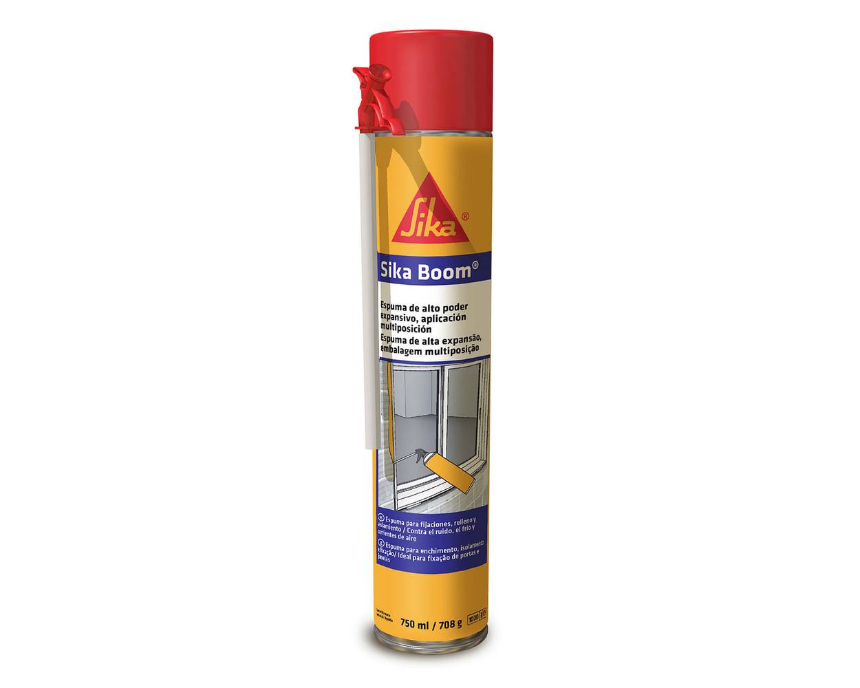 Sika espuma poliuretano spray 750 ml boom (1 spray (750 ml))