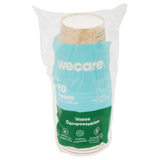 We care vasos compostables (bolsa 20 piezas)