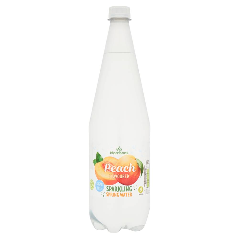 Morrisons Peach, Sparkling Spring Water (1L)