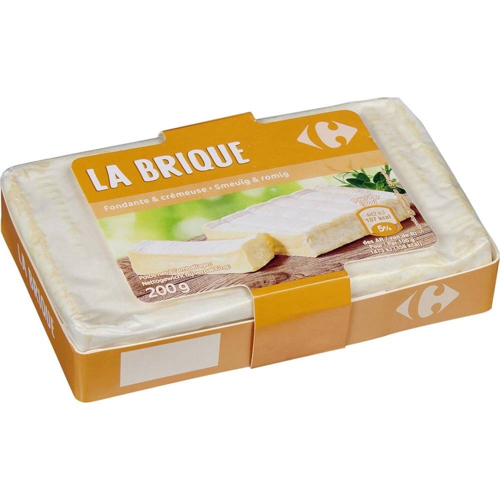 Fromage La Brique Fondante Et Crémeuse CARREFOUR - le fromage de 200g