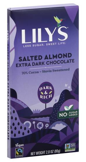 Lily's Salted Almond Extra Dark Chocolate Bar (2.8 oz)
