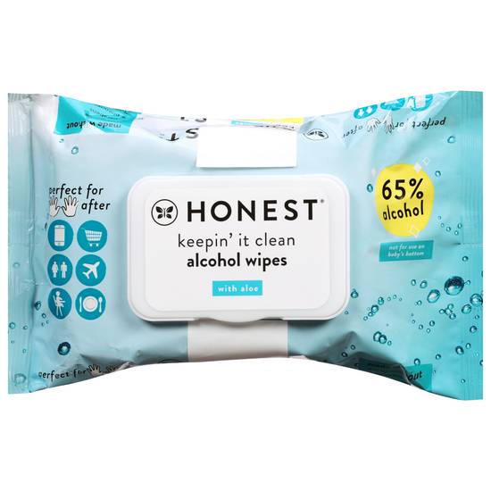 Honest Alcohol Wipes With Aloe (3 ct)