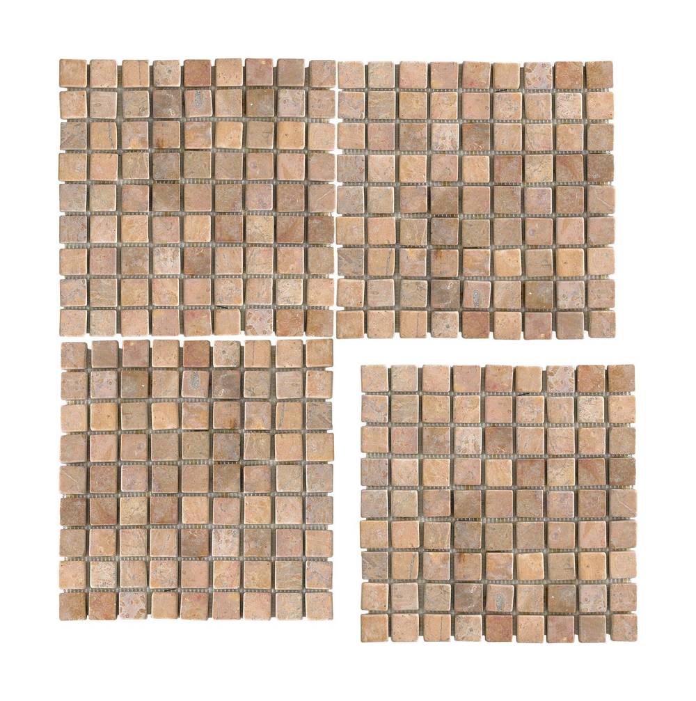 Pastilha cerâmica 30x30cm Parquet 3x3cm Pink